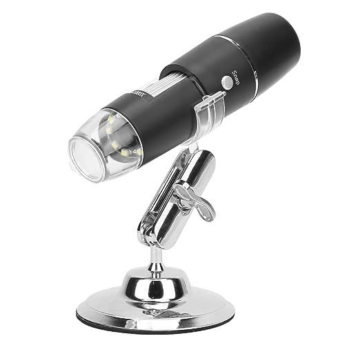 WiFi USB Digitales Mikroskop 50X-1000X Vergrößerung, Tragbares Mikroskop mit Foto- und Videofunktion, Kabellose HD Endoskop Kamera 8 LEDs, mit Metallständer von Ejoyous