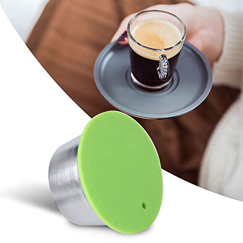 Wiederverwendbare Kapsel für, Edelstahl Kaffeekapseln Sieb Nachfüllbare Kaffee Kapsel Adapter Filtertasse Kapseln zum Befüllen Kaffeemaschinen ubehör (Grün) von Ejoyous