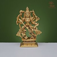 Messing Durga Mahisasur Mardini Idol Aus Messing, 6 "Durga Statue Figur, Kali, Laxmi Deity Skulptur Adi Shakti Statue, Maa von EkaaHandicrafts