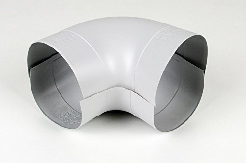 1 Stück PVC-Bogen in 90°-Ausführung von Sebald in hellgrau in verschiedenen Varianten (76/30 (D=136mm)) von Ekafol