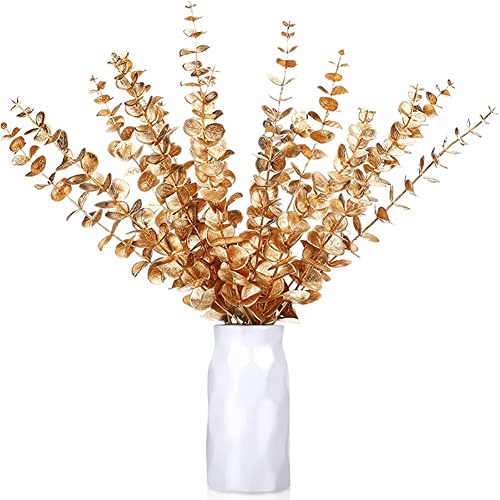 20 Stück Künstliche Eukalyptus Zweige Blätter Eukalyptusblätter Deko Künstliche Pflanzen Künstliche Eukalyptusstiel Pflanze kunstpflanzen für Hochzeit Party Tischdeko Blumenarrangement von Ekakashop