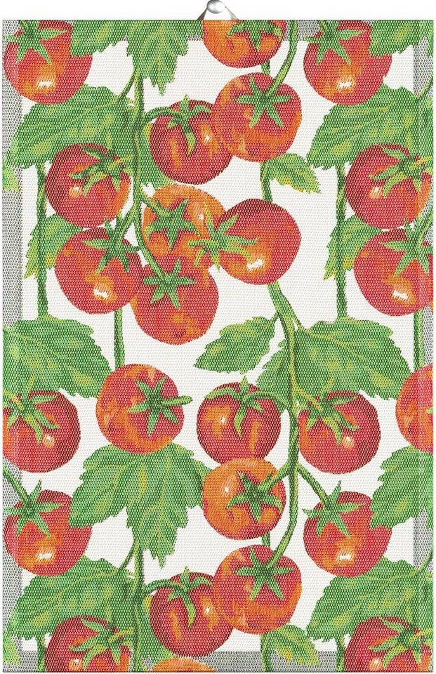 Ekelund Geschirrtuch Küchenhandtuch Tomater 40x60 cm, (1-tlg., 1 x Geschirrtuch), Pixel gewebt (6-farbig) von Ekelund