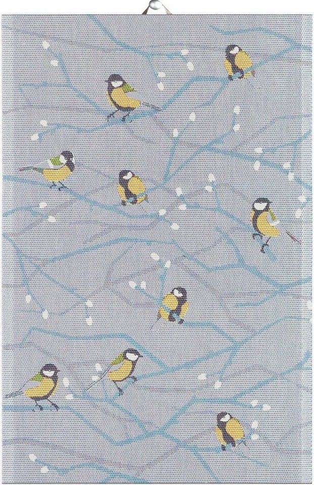 Ekelund Geschirrtuch Küchenhandtuch Vinterfåglar 40x60 cm, (1-tlg., 1 x Geschirrtuch), Pixel gewebt (6-farbig) von Ekelund