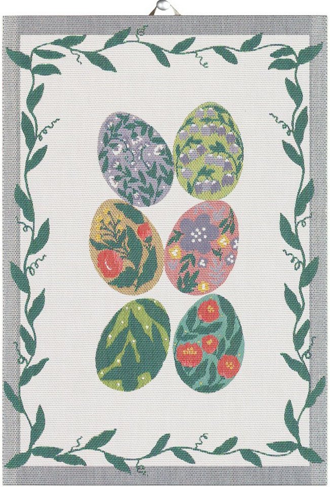 Ekelund Geschirrtuch Küchenhandtuch Egg Collection 35x50 cm, (1-tlg., 1 x Geschirrtuch), Pixel gewebt (6-farbig) von Ekelund