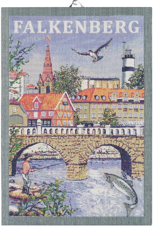 Ekelund Geschirrtuch Küchenhandtuch Falkenberg 35x50 cm, (1-tlg., 1 x Geschirrtuch), Pixel gewebt (6-farbig) von Ekelund