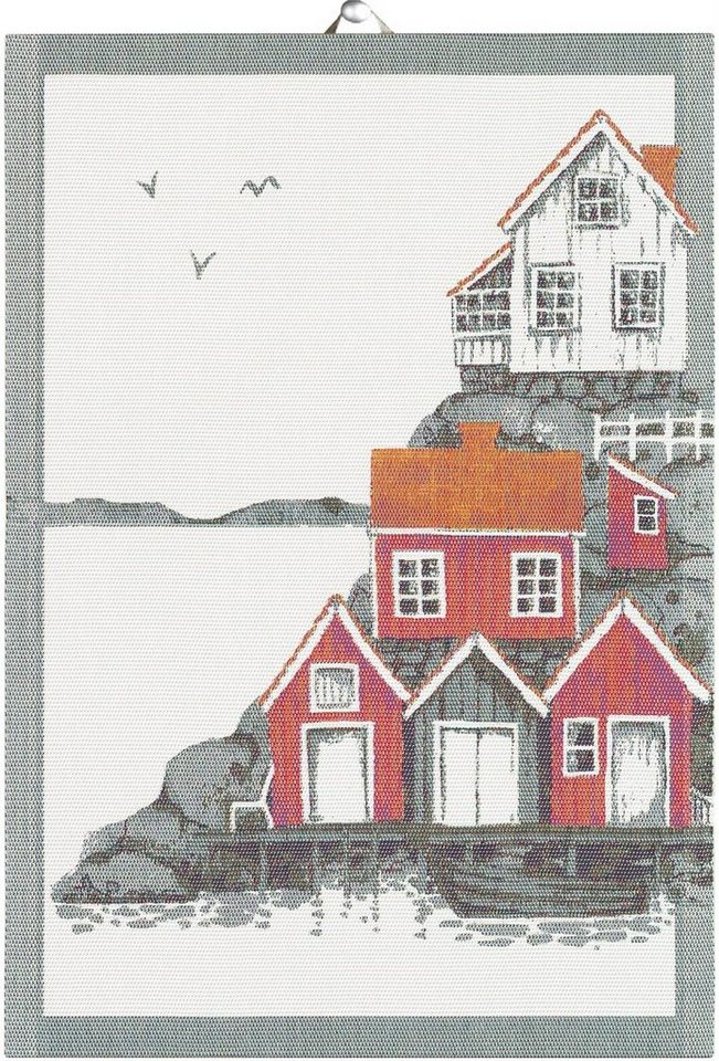 Ekelund Geschirrtuch Küchenhandtuch Skärgård 35x50 cm, (1-tlg., 1 x Geschirrtuch), Pixel gewebt (6-farbig) von Ekelund