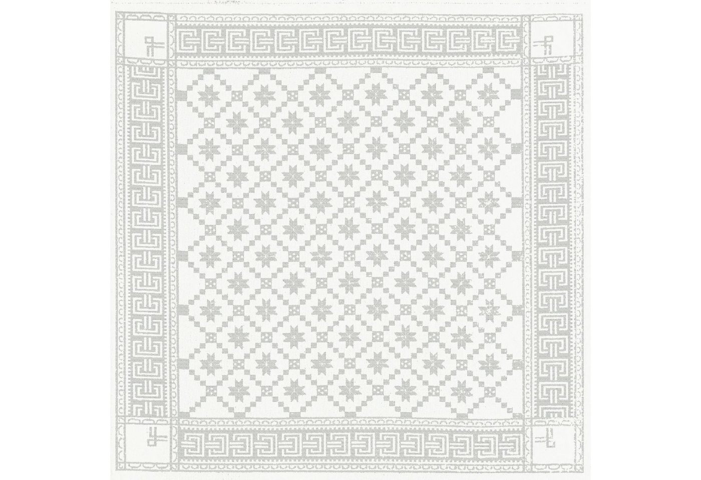 Ekelund Tischdecke Åttebladrose 080 80x80 cm, gewebt von Ekelund