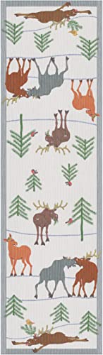 Ekelund - Tischläufer Clumsy Moose 35x120 cm 100% Baumwolle von Ekelund