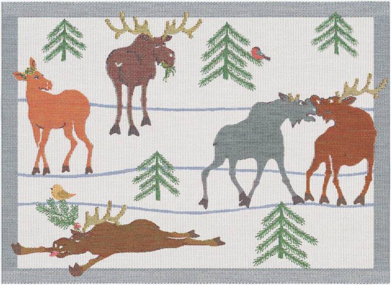 EKELUND MASTER WEAVERS 1692 Platzset Clumsy Moose 35x48 cm, (Set, 2-St), unbehandelt von EKELUND MASTER WEAVERS 1692