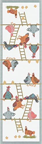 ekelund tischläufer tischdecke hönshus / hühnerhaus 35 x 120 cm 100% Bio-Baumwolle von Ekelund