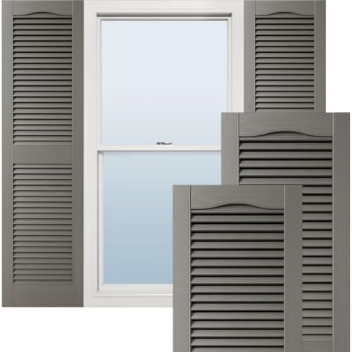 Ekena Millwork LL1S14X03900TG Lifetime Vinyl Standard Verschluss (pro Paar), Tuxedo Grau, 14.5" W von Ekena Millwork