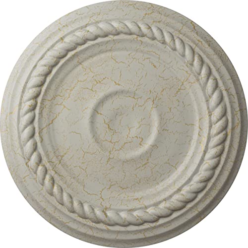 ekena Millwork cm07al 7 7/8 Zoll Od X 1 1/8 Zoll ID x 3/4-Zoll Kleine Alexandria Deckenleuchte Medaillon Pot of Cream Crackle von Ekena Millwork