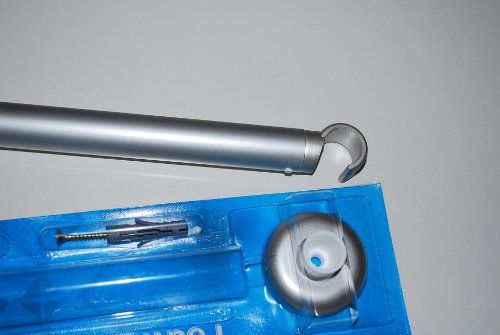 ALU DECKENHALTERUNG EXTRA DICK 28mm SILBER CHROM MATT FÜR WINKELSTANGE DUSCHVORHANGSTANGE von Ekershop
