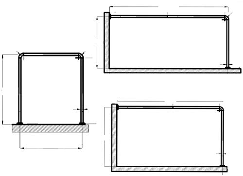 ALU UNIVERSAL WINKELSTANGE 3er Silber Eloxiert CHROM Matt EXTRA DICK 28mm Duschvorhangstange Winkelduschstange Eloksiert von Ekershop