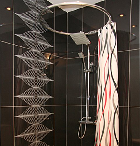 Alu Ringstange Chrom Glänzend RUND Ø 80 cm Duschvorhangstange Winkelstange für Duschvorhang Runddusche Badewanne Alu Ringstange Chrom Glänzend RUND Ø 80 cm Duschvorhangstange Winkelstange für Duschvorhang Runddusche Badewanne von Ekershop