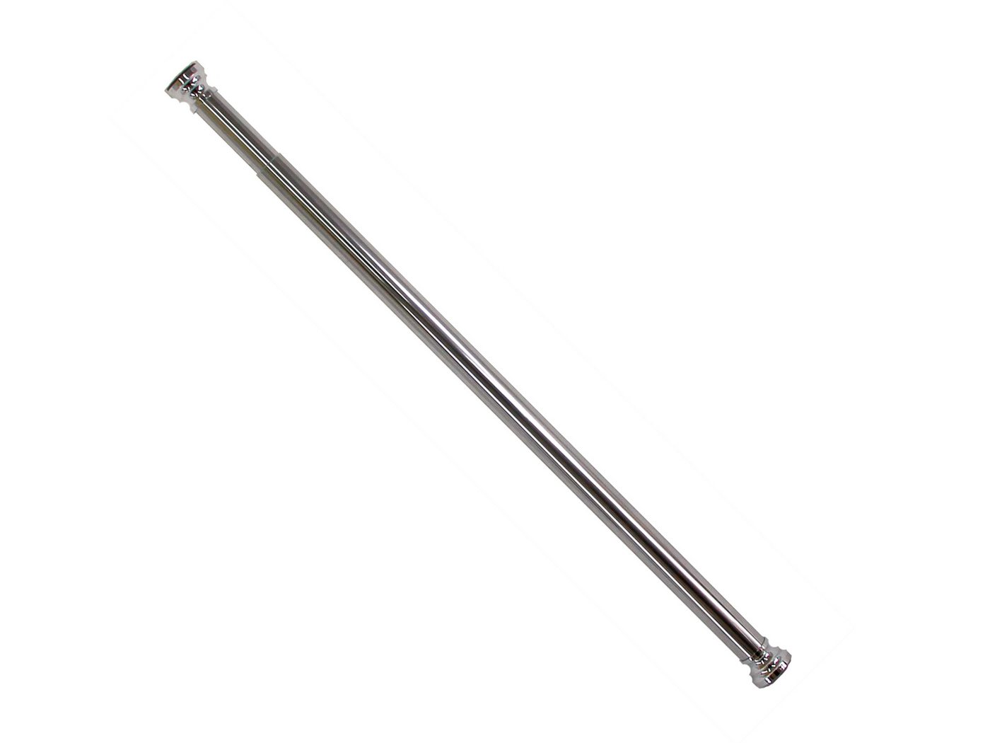 Ekershop Duschvorhangstange Alu Chrom glänzend Duschstange 140 - 250 cm Teleskopstange Klemmstange, Ø 25 mm, ausziehbar, kürzbar, geklemmt, Aluminium, für Duschvorhang ohne Duschvorhangringe, Antirutsch Pet, ohne Bohren Ekershop Duschvorhangstange Alu Chrom glänzend Duschstange 140 - 250 cm Teleskopstange Klemmstange, Ø 25 mm, ausziehbar, kürzbar, geklemmt, Aluminium, für Duschvorhang ohne Duschvorhangringe, Antirutsch Pet, ohne Bohren von Ekershop