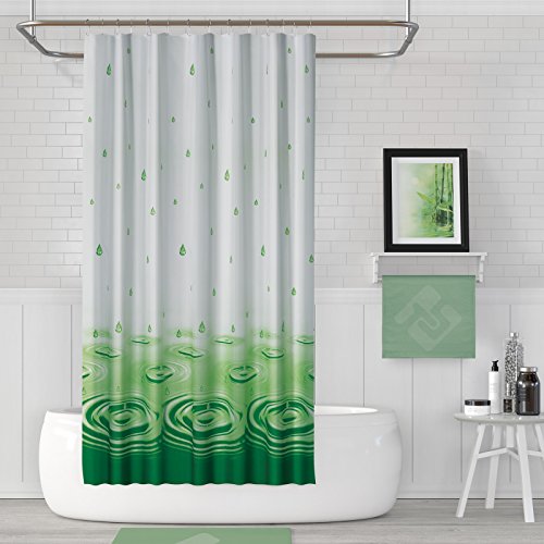 Ekershop EDLER Textil Duschvorhang 120 x 200 cm Grün & Weiss Wassertropfen inkl Ringe Ekershop EDLER Textil Duschvorhang 120 x 200 cm Grün & Weiss Wassertropfen inkl Ringe von Ekershop
