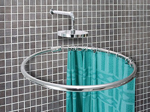 ALU RINGSTANGE Eloxiert Chrom Silber Matt RUND Ø 90 cm DUSCHVORHANGSTANGE WINKELSTANGE FÜR DUSCHVORHANG ALU RINGSTANGE Eloxiert Chrom Silber Matt RUND Ø 90 cm DUSCHVORHANGSTANGE WINKELSTANGE FÜR DUSCHVORHANG von Ekershop