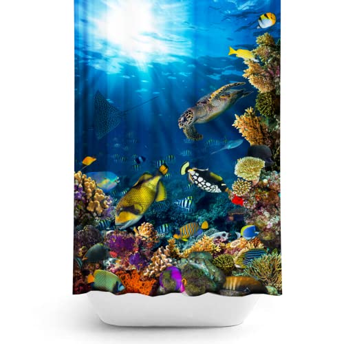 Ekershop Digitaldruck Textil Duschvorhang Aquarium 240x200 cm SEA Life inkl. Ringe Badewannen Vorhang Wannenvorhang Badevorhänge Ekershop Digitaldruck Textil Duschvorhang Aquarium 240x200 cm SEA Life inkl. Ringe Badewannen Vorhang Wannenvorhang Badevorhänge von Ekershop