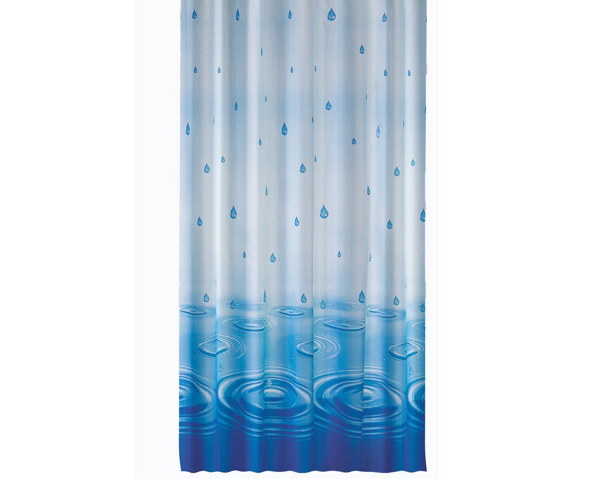 Ekershop Duschvorhang Textil "Wassertropfen Blau" Regen für Duschstange Breite 120 cm (inkl. Ringe), Höhe 200 cm, wasserabweisend, waschbar, bügelbar Ekershop Duschvorhang Textil "Wassertropfen Blau" Regen für Duschstange Breite 120 cm (inkl. Ringe), Höhe 200 cm, wasserabweisend, waschbar, bügelbar von Ekershop