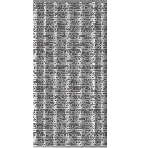 Ekershop Textil Duschvorhang BACKSTEINMAUER in der Größe 120 cm Breit x 200 cm Hoch inkl. Ringe von Ekershop