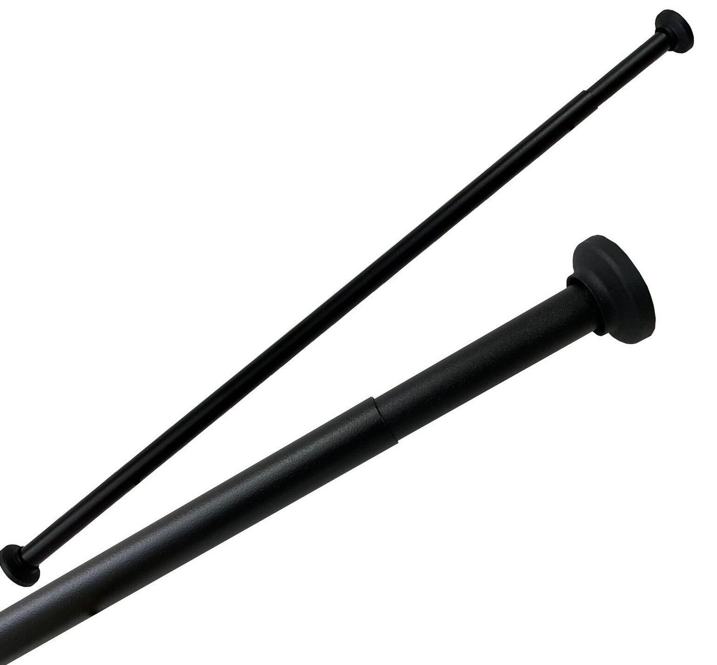 Ekershop Duschvorhangstange ALU SCHWARZ Matt Duschstange 70 - 120 cm Teleskopstange Klemmstange, Ø 20 mm, ausziehbar, kürzbar, geklemmt, Aluminium, für Duschvorhang ohne Duschvorhangringe, Antirutsch Pet, ohne Bohren Ekershop Duschvorhangstange ALU SCHWARZ Matt Duschstange 70 - 120 cm Teleskopstange Klemmstange, Ø 20 mm, ausziehbar, kürzbar, geklemmt, Aluminium, für Duschvorhang ohne Duschvorhangringe, Antirutsch Pet, ohne Bohren von Ekershop