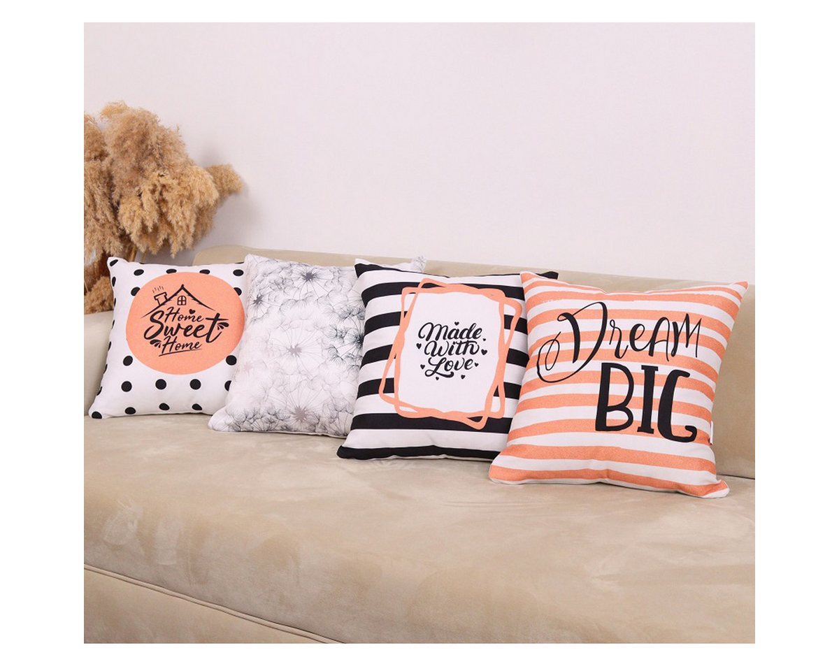 Ekershop Kissenhüllen Dekorative 4er Set SWEET HOME Dekokissen Hülle Kissenbezug Kissen, (4 Stück) Ekershop Kissenhüllen Dekorative 4er Set SWEET HOME Dekokissen Hülle Kissenbezug Kissen, (4 Stück) von Ekershop