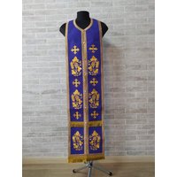 Grapevine Bestickte Stola Und Manschetten - Besticktes Kommunion-Set Priester-Set Orthodoxes Set Grapevine Bestickte Stola Und Manschetten - Besticktes Kommunion-Set Priester-Set Orthodoxes Set von EkklesiaStore