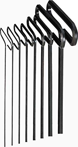 EKLIND 35198 Sechskant-T-Key-Inbusschlüssel, 8-teiliges Set, metrische MM-Größen 2-10 (22,9 cm Schaft) von Eklind