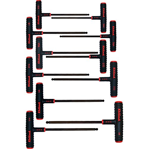 Eklind 60811 5/64–3/8 Größe Serie power-t T-Griff Sechskantschlüssel-Set mit Tasche – Stahl (11-teilig) von Eklind