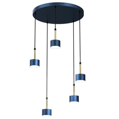 Eko-Light Milagro ARENA BLAU/GOLD 5xGX53 Pendelleuchte Deckenleuchte Deckenlampe Hängeleuchte von MILAGRO