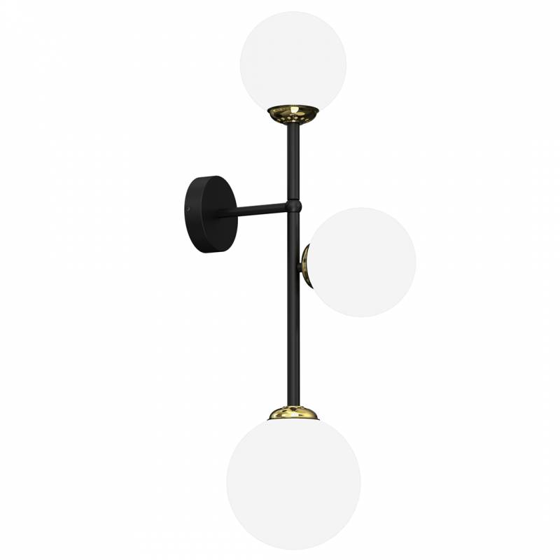 Eko Light Moderne Wandleuchte Pop Wandlampe Wandlicht 3 Glaskugeln 3x E14 Mlp7844 B-Ware von Eko-Light