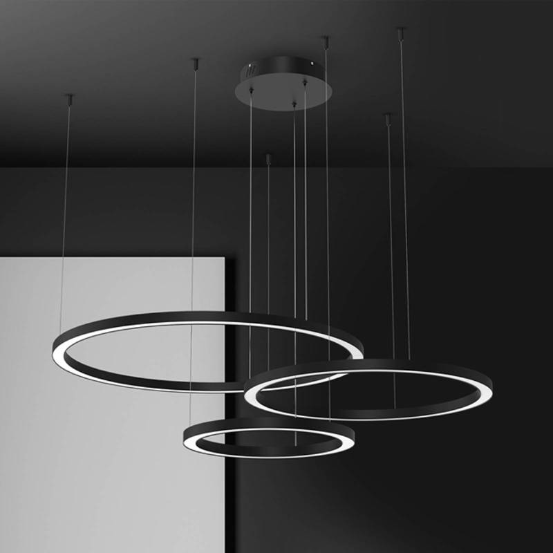 LED-Hängelampe Galaxia, Kunststoff, schwarz, 3-flammig, 85 W von Eko-Light