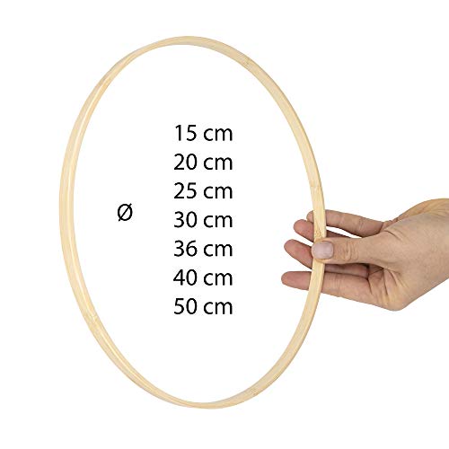 EkoDeko Bambus Ringe 40cm Holzringe zum Basteln Traumfänger Holzring Holzreifen von Mcties