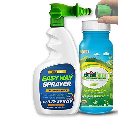EkosolFarm Flüssiger Rasendünger Set – Bio Wurmkompost + EasyWay Düsensprüher – Für 1.000 m² Rasen – 100 % Organisch & Hochkonzentriert EkosolFarm Flüssiger Rasendünger Set – Bio Wurmkompost + EasyWay Düsensprüher – Für 1.000 m² Rasen – 100 % Organisch & Hochkonzentriert von Ekosolfarm