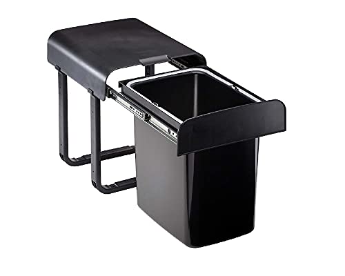 Ekotech Abfallsammler Aladin-1 schwarz 16 Liter für Schrank ab 40cm Breite mit Drehtür von EKOTECH