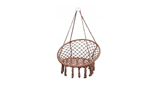 BDW Durchbrochene Schaukel Storchennest - Origineller, durchbrochener Hängesessel, perfekt für Haus und Garten (Braun, 70 x 50 x 120) von Ekspand