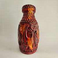 Eine Westdeutsche Fat Lava-Vase Von Bay Keramik. Die Vase Ist Nummeriert 961-30 von Eksternest