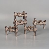 Set Aus 5 Modularen Metallkerzenständern. Quist Nagel | Variomaster, Westdeutschland. Vintage-Kerzenhalter. Stoff Nagel von Eksternest