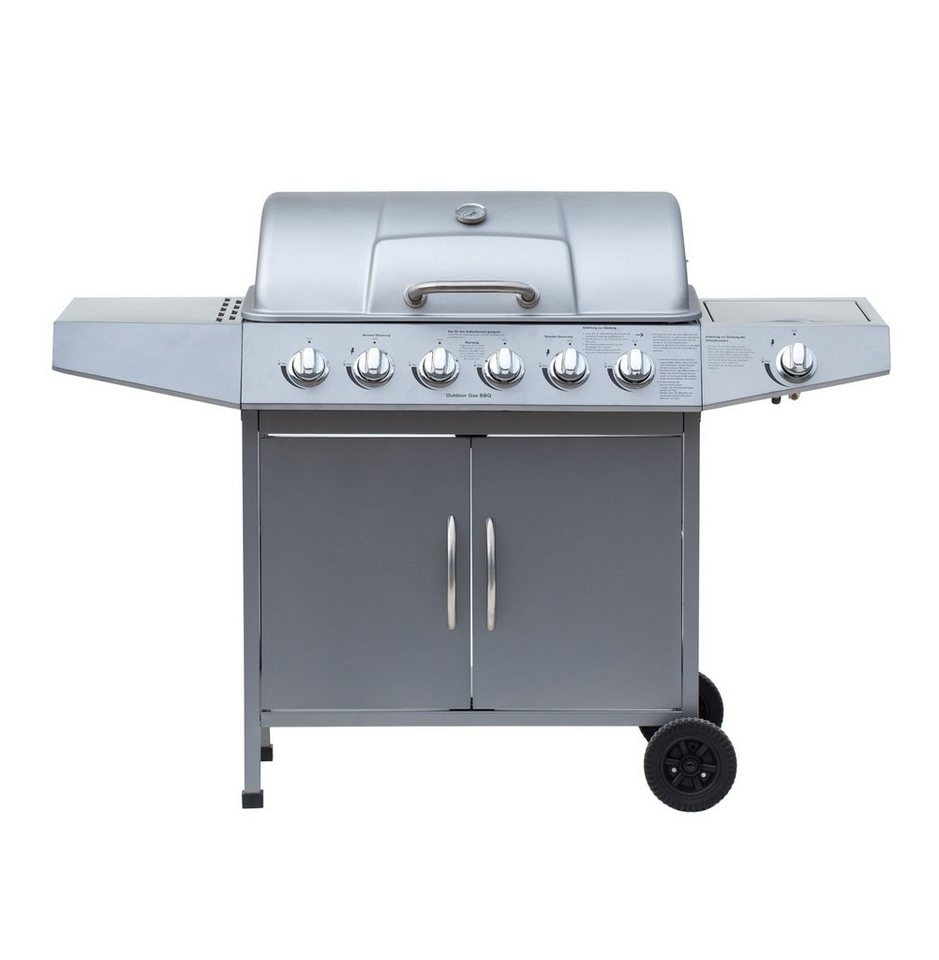 El Fuego Gasgrill El Fuego Gasgrill Dayton 6+1 AY0460 silber mit Seitenbrenner von El Fuego