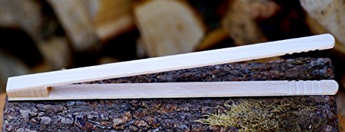 1 Stück - Grillzange 32 cm aus Buchenholz Gurkenzange Zetzsche Krautzange Zange Holz von El Natural - Produkte aus der Natur