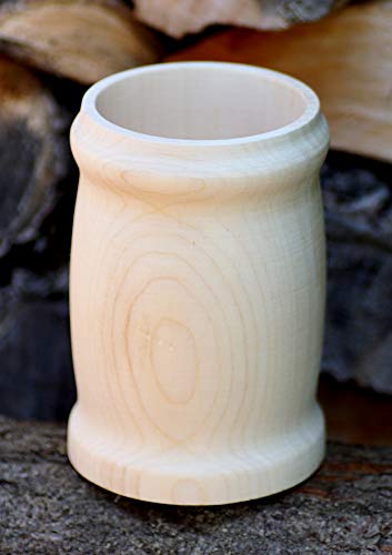 El Natural - Produkte aus der Natur Becher Holz hell Holzbecher Bierkrug Tasse Wasser Trinkbecher Stiftebecher Köcher von El Natural - Produkte aus der Natur