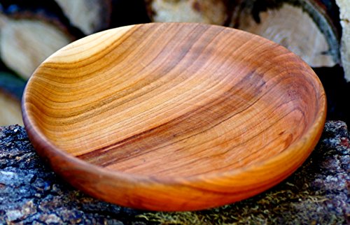 El Natural - Produkte aus der Natur Schale aus Kirschholz 19 x 3,5 cm Holz Schüssel Teller Deko Knabberschale Obst von El Natural - Produkte aus der Natur