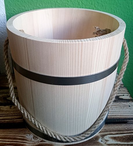 FVLFIL EL Natural - Produkte aus der Natur Holz Eimer - mittel 10 Liter Wassereimer Seil Tau Holzeimer Sauna Kübel Gefäß Garten FVLFIL EL Natural - Produkte aus der Natur Holz Eimer - mittel 10 Liter Wassereimer Seil Tau Holzeimer Sauna Kübel Gefäß Garten von El Natural - Produkte aus der Natur