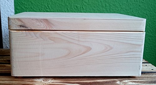 Stapelkiste mit Deckel 30 x 20 x 14 cm mit Griffen Natur Allzweckkiste Regal Holzkiste Aufbewahrung Obst Holz Kiste von El Natural - Produkte aus der Natur