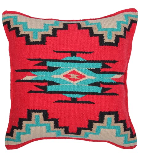 El Paso Designs Azteken-Kissenbezug, 45,7 x 45,7 cm, handgewebt im südwestlichen und indianischen Stil (L) von El Paso Designs