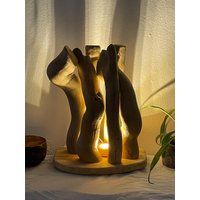 Wurzelholz Lampe von ElaDesignKunst