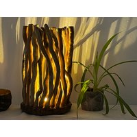 Wurzelholz Lampe von ElaDesignKunst