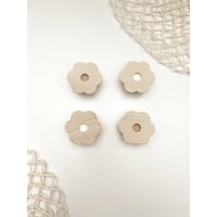 1 Möbelknopf Blume Aus Holz Kinderzimmer von ElalaDesign