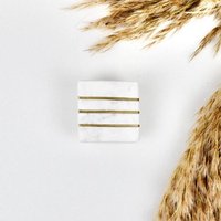 Weißer Möbelknopf Marmor-Türknopf Messing-Türknopf von ElalaDesign